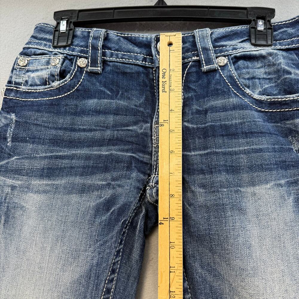 Miss Me Jeans Women's 27x33 (4) Blue Signature Boot Tall Western Bling EUC - Picture 14 of 16